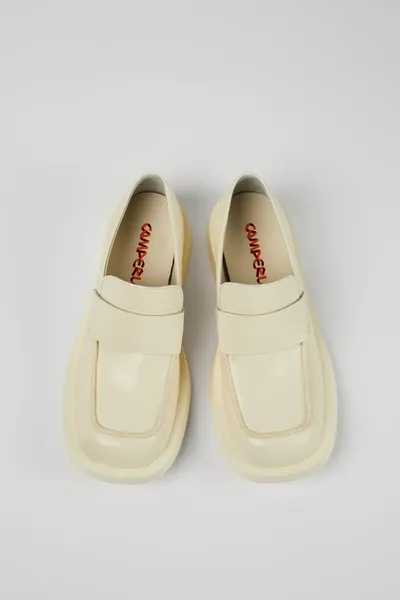 Neuman White Loafers for Unisex - Autumn / Winter collection - Image 3