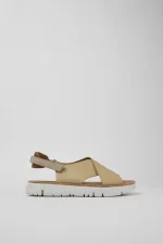 oruga Beige Sandals for Women - Autumn / Winter collection