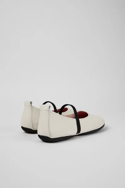 Right White Ballerinas for Women - Autumn / Winter collection - Image 2