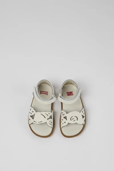 Twins White Sandals for Kids - Autumn / Winter collection - Image 3